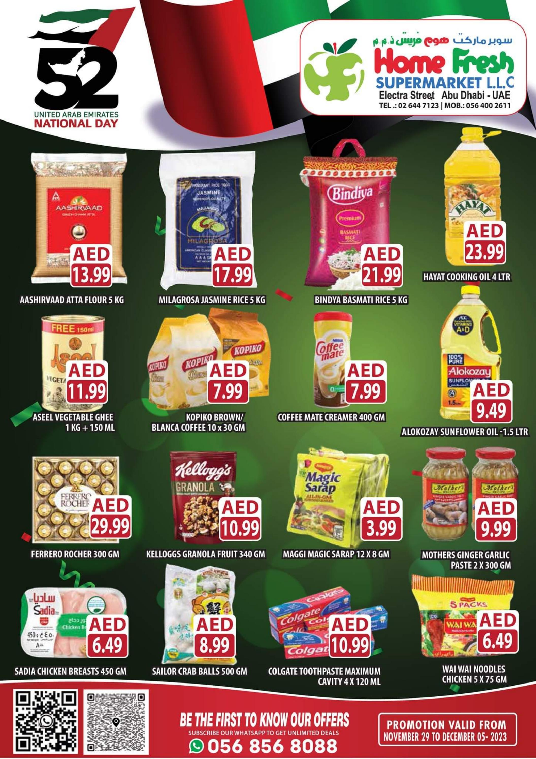 Page 1 at National Day offers at Home Fresh Supermarket Abu Dhabi