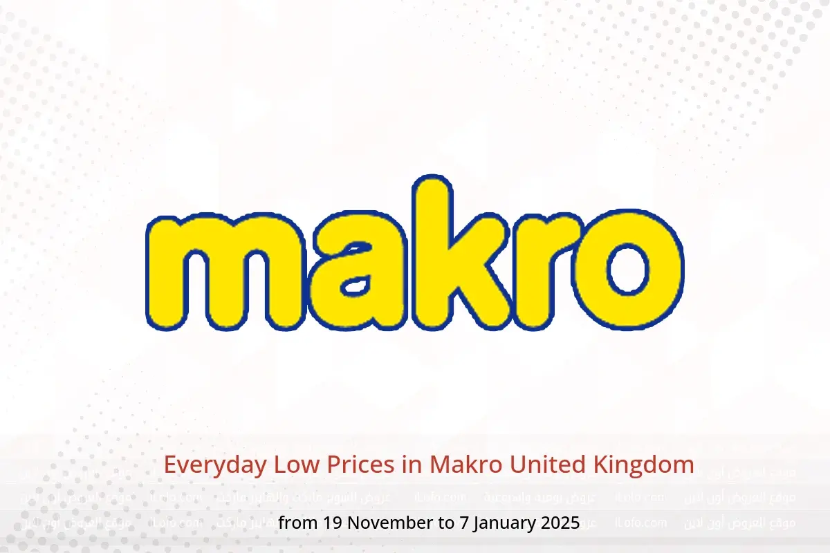 Makro United Kingdom Offers from 19 November to 7 January 2025 Everyday Low Prices - Makro - United Kingdom - 19 November 2024 – 7 January 2025 - Page 1