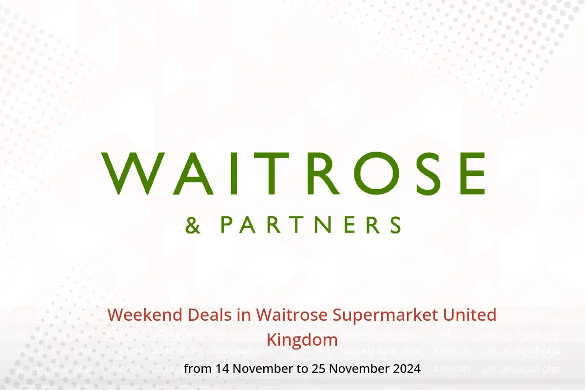 Waitrose Supermarket United Kingdom Offers from 14 to 25 November 2024 Weekend Deals - Waitrose Supermarket - United Kingdom - 14 November 2024 – 25 November 2024 - Page 1