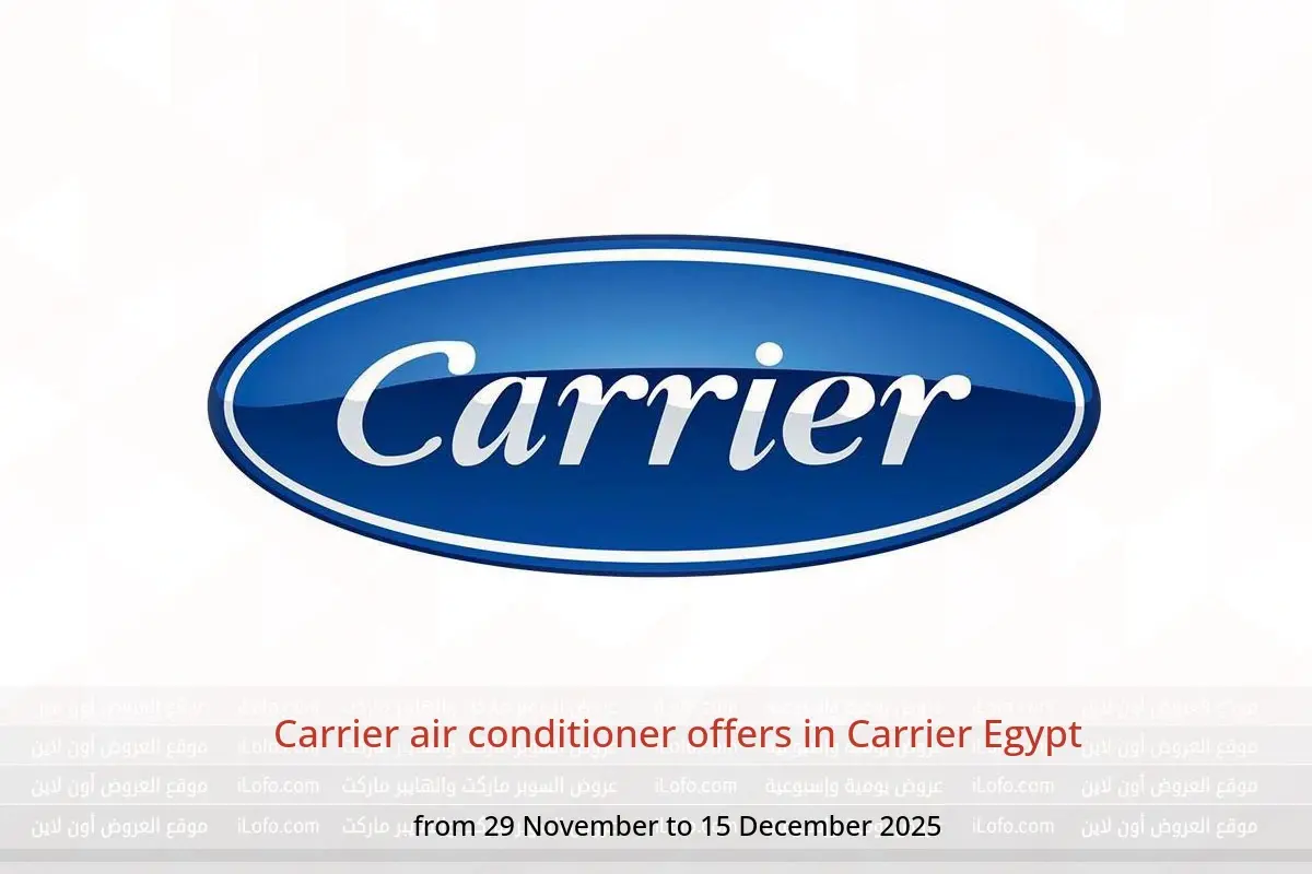 Carrier Egypt Offers from 29 November to 15 December 2025 Carrier air conditioner offers - Carrier - Egypt - 29 November 2025 – 15 December 2025 - Page 1