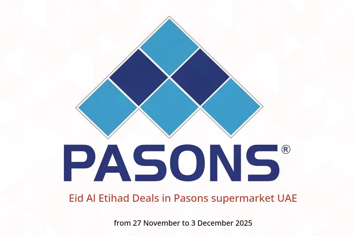 Pasons supermarket UAE Offers from 27 November to 3 December 2025 Eid Al Etihad Deals - Pasons supermarket - UAE - 27 November 2025 – 3 December 2025 - Page 1