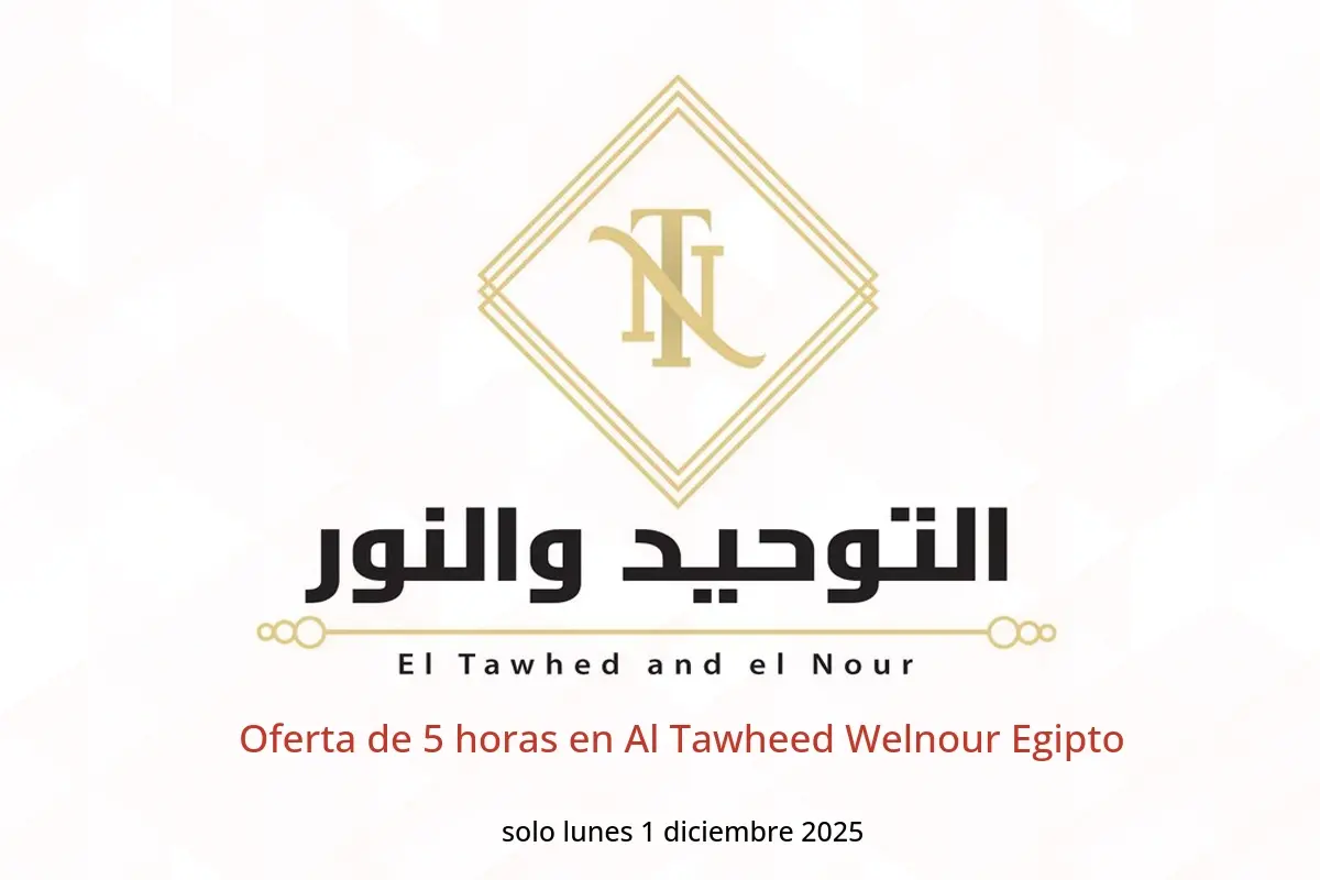 Ofertas de Al Tawheed Welnour Egipto lunes 1 diciembre Oferta de 5 horas - Al Tawheed Welnour - Egipto - 1 diciembre 2025 – 1 diciembre 2025 - Página 1