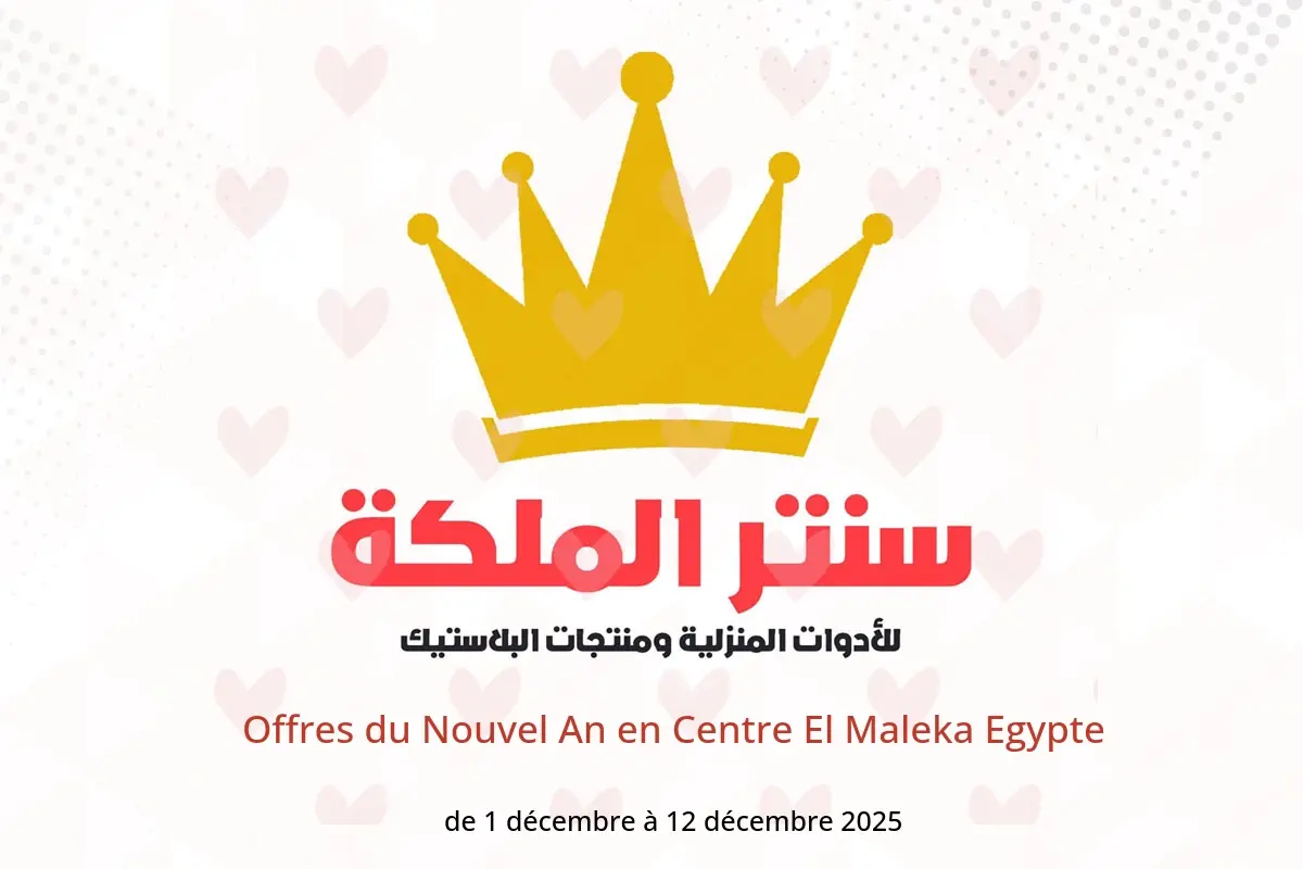Offres Centre El Maleka Egypte de 1 à 12 décembre 2025 Offres du Nouvel An - Centre El Maleka - Egypte - 1 decembre 2025 – 12 decembre 2025 - Page 1