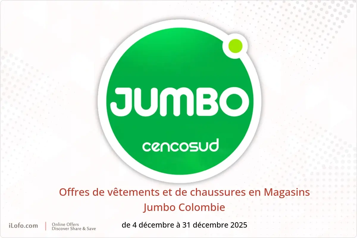 Offres Magasins Jumbo Colombie de 4 à 31 décembre 2025 Offres de vêtements et de chaussures - Magasins Jumbo - Colombie - 4 decembre 2025 – 31 decembre 2025 - Page 1