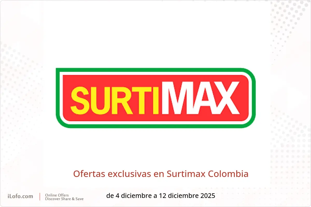 Ofertas de Surtimax Colombia de 4 a 12 diciembre 2025 Ofertas exclusivas - Surtimax - Colombia - 4 diciembre 2025 – 12 diciembre 2025 - Página 1