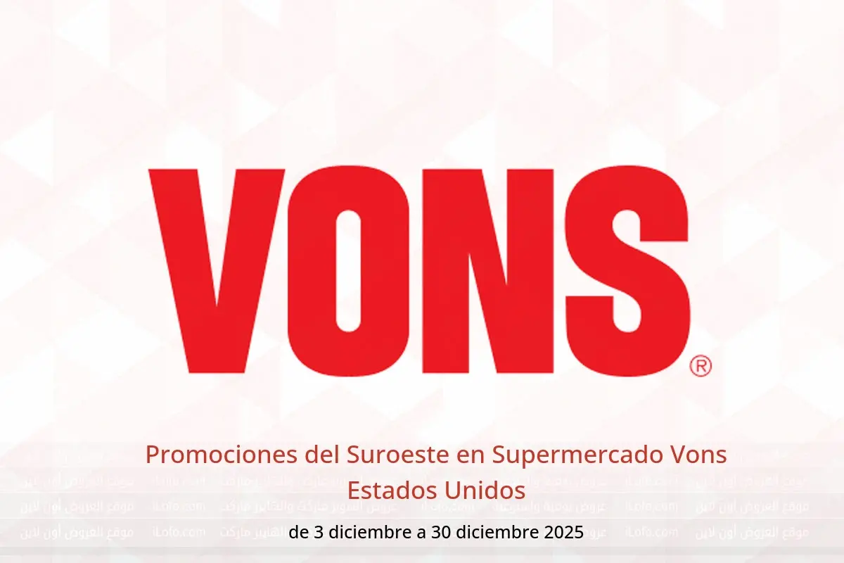 Ofertas de Supermercado Vons Estados Unidos de 3 a 30 diciembre 2025 Promociones del Suroeste - Supermercado Vons - Estados Unidos - 3 diciembre 2025 – 30 diciembre 2025 - Página 1