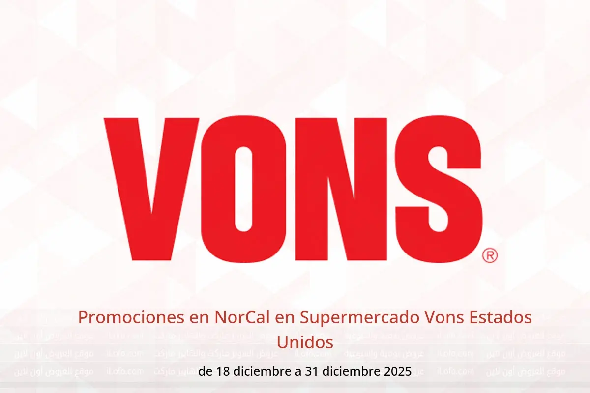 Ofertas de Supermercado Vons Estados Unidos de 18 a 31 diciembre 2025 Promociones en NorCal - Supermercado Vons - Estados Unidos - 18 diciembre 2025 – 31 diciembre 2025 - Página 1