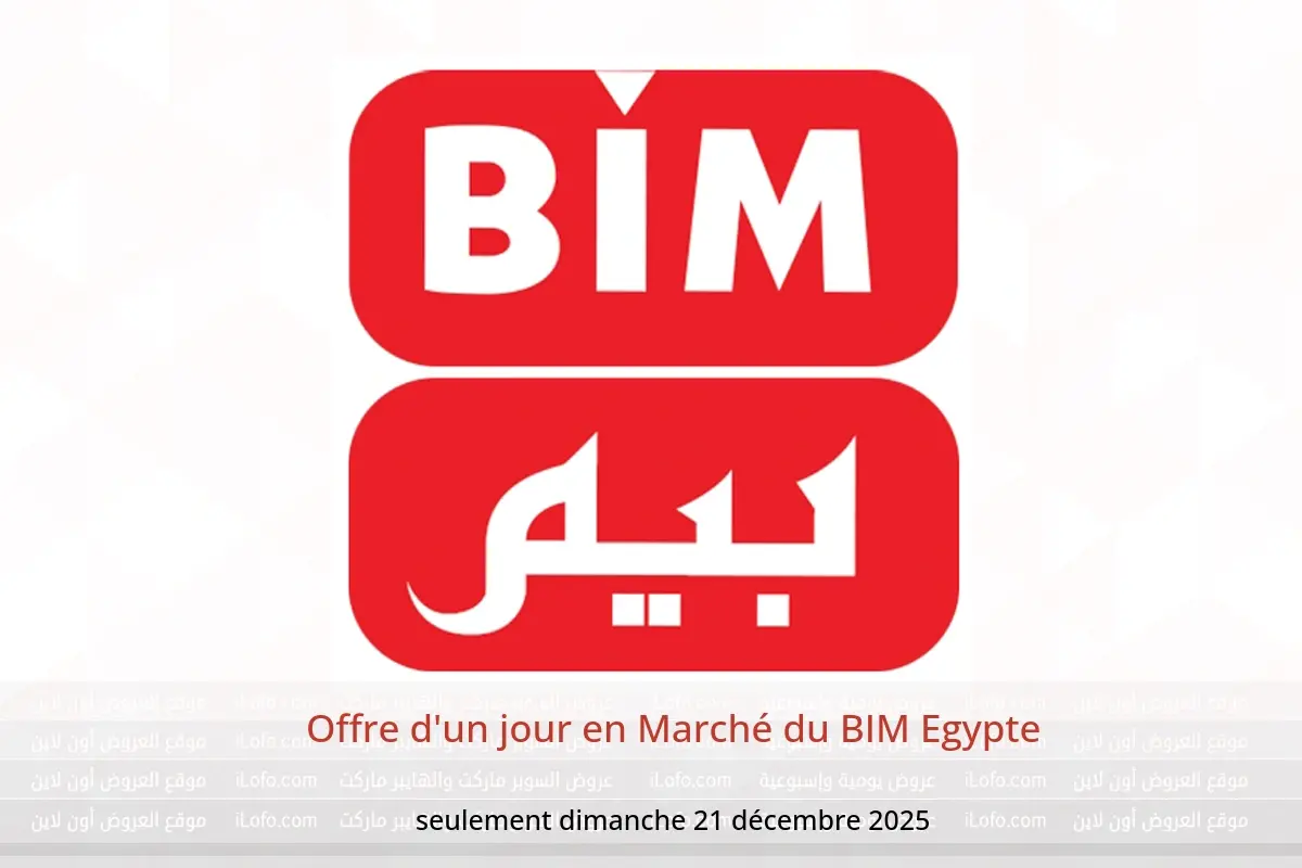 Offres Marché du BIM Egypte seulement dimanche 21 décembre Offre d'un jour - Marché du BIM - Egypte - 21 decembre 2025 – 21 decembre 2025 - Page 1