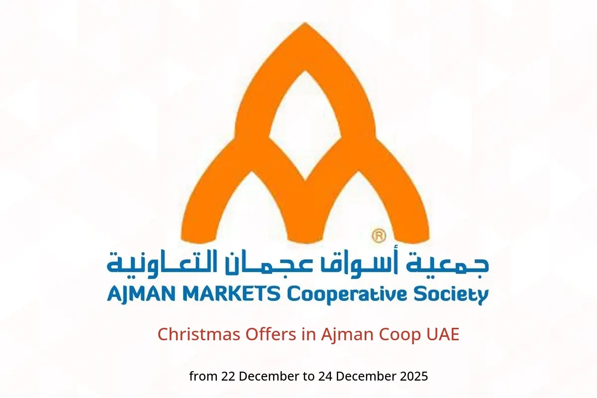 Ajman Coop UAE Offers from 22 to 24 December 2025 Christmas Offers