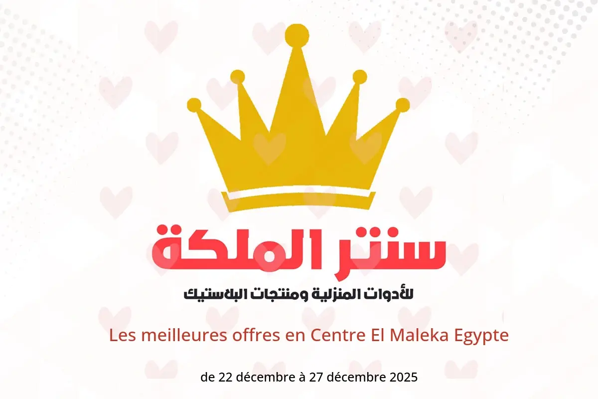 Offres Centre El Maleka Egypte de 22 à 27 décembre 2025 Les meilleures offres - Centre El Maleka - Egypte - 22 decembre 2025 – 27 decembre 2025 - Page 1
