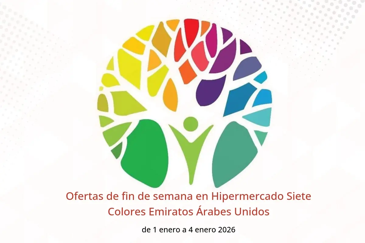 Ofertas de Hipermercado Siete Colores Emiratos Árabes Unidos de 1 a 4 enero 2026 Ofertas de fin de semana - Hipermercado Siete Colores - Emiratos Árabes Unidos - 1 enero 2026 – 4 enero 2026 - Página 1