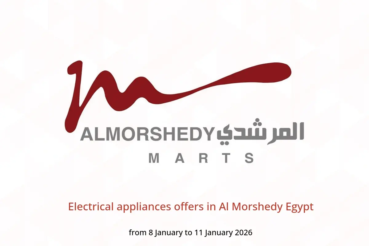 Al Morshedy Egypt Offers from 8 to 11 January 2026 Electrical appliances offers