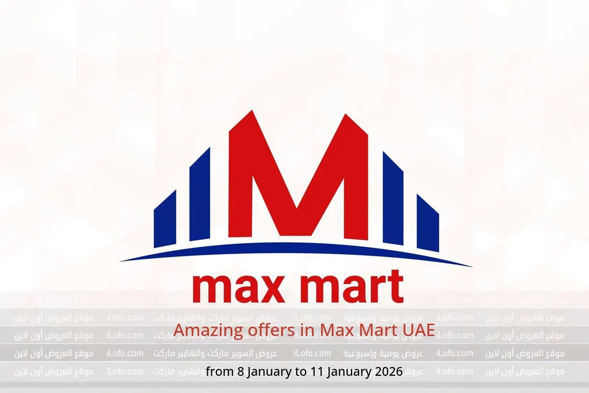 Max Mart UAE Offers from 8 to 11 January 2026 Amazing offers - Max Mart - UAE - 8 January 2026 – 11 January 2026 - Page 1