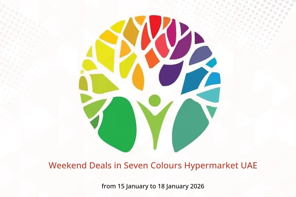 Seven Colours Hypermarket UAE Offers from 15 to 18 January 2026 Weekend Deals - Seven Colours Hypermarket - UAE - 15 January 2026 – 18 January 2026 - Page 1