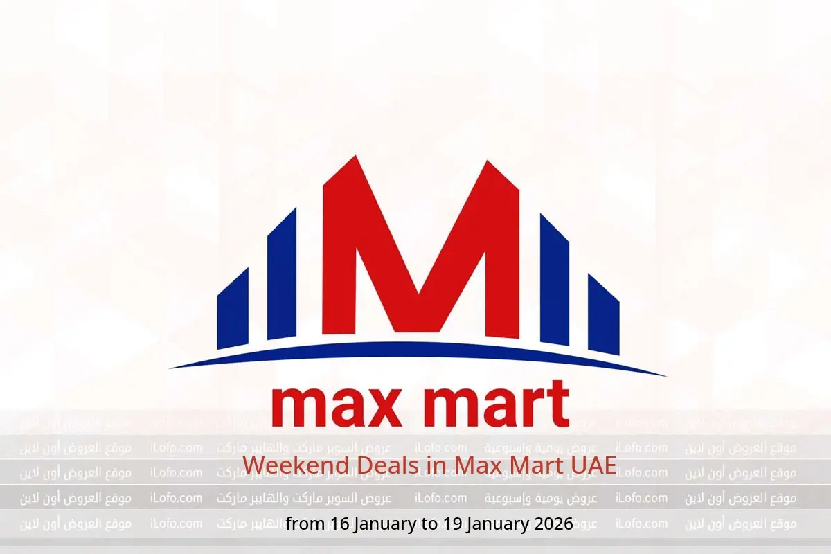 Max Mart UAE Offers from 16 to 19 January 2026 Weekend Deals - Max Mart - UAE - 16 January 2026 – 19 January 2026 - Page 1