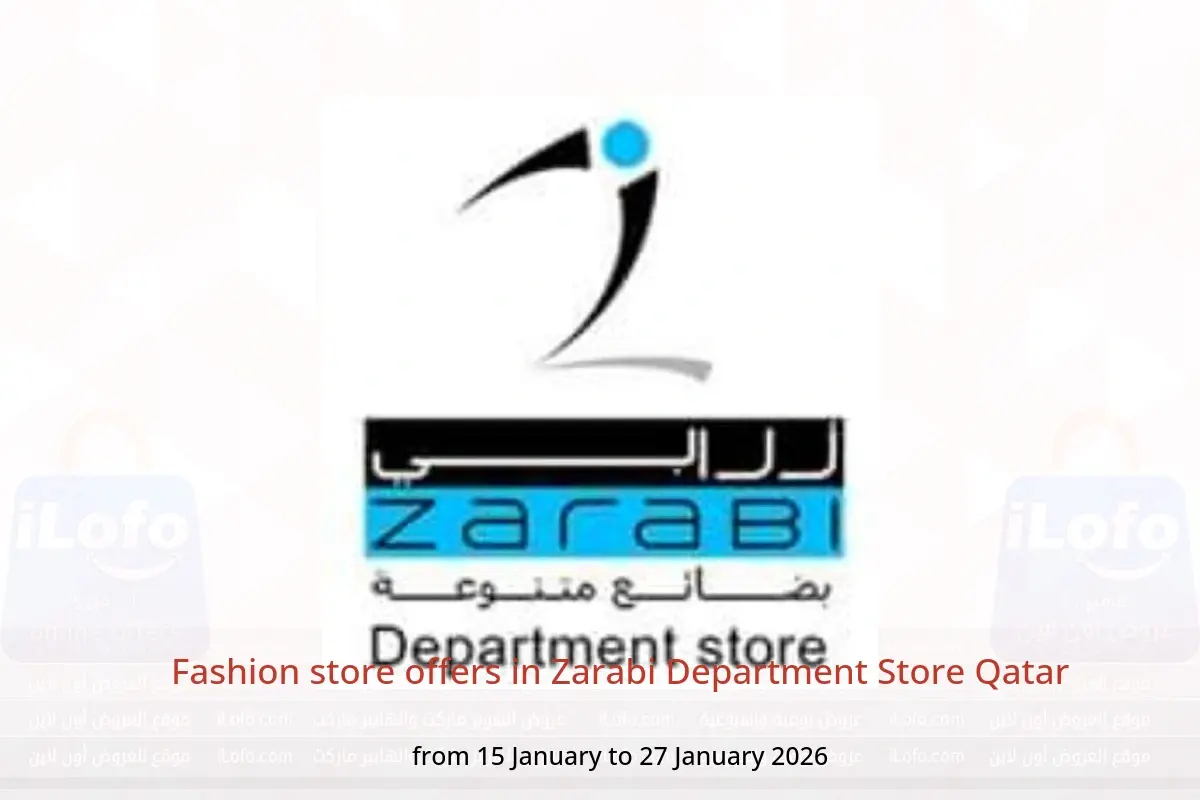 Zarabi Department Store Qatar Offers from 15 to 27 January 2026 Fashion store offers - Zarabi Department Store - Qatar - 15 January 2026 – 27 January 2026 - Page 1