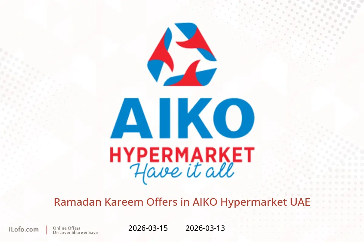 AIKO Hypermarket UAE offers from 13 to 15 March 2026 Ramadan Kareem Offers - AIKO Hypermarket - UAE - 13 March 2026 – 15 March 2026 - Page 1
