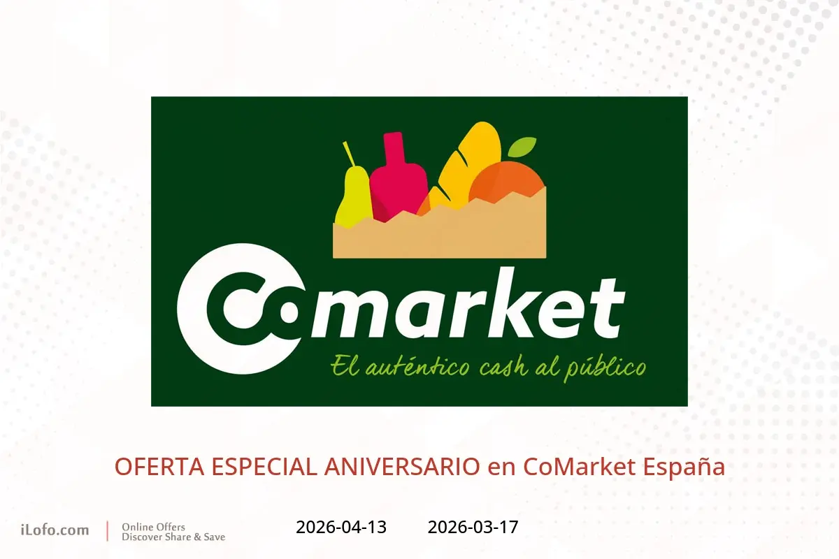Ofertas de CoMarket España de 17 marzo a 13 abril 2026 OFERTA ESPECIAL ANIVERSARIO - CoMarket - España - 17 marzo 2026 – 13 abril 2026 - Página 1