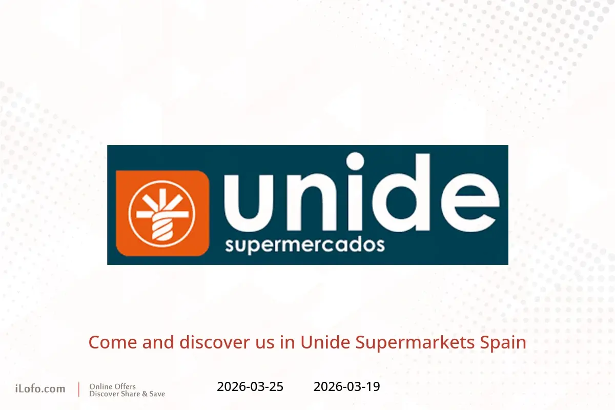 Unide Supermarkets Spain offers from 19 to 25 March 2026 Come and discover us - Unide Supermarkets - Spain - 19 March 2026 – 25 March 2026 - Page 1