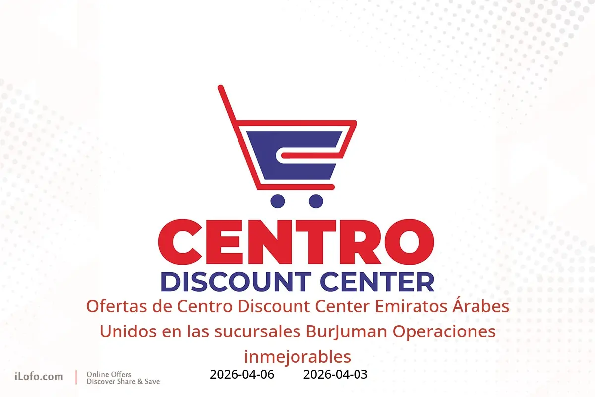 Ofertas de Centro Discount Center BurJuman de 3 a 6 abril 2026 Operaciones inmejorables
