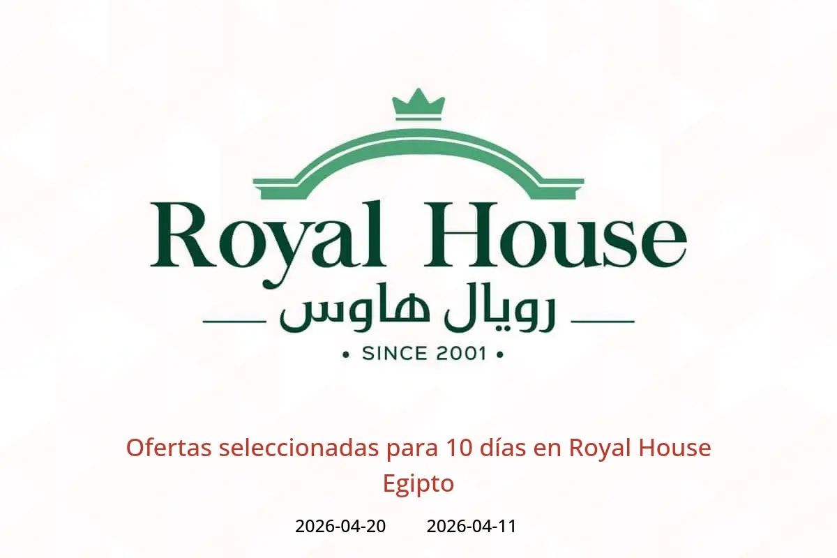 Ofertas de Royal House Egipto de 11 a 20 abril 2026 Ofertas seleccionadas para 10 días - Royal House - Egipto - 11 abril 2026 – 20 abril 2026 - Página 1