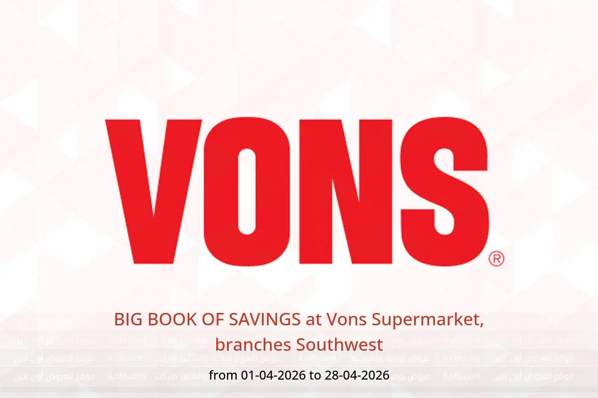 Vons Supermarket offers in Southwest from 1 to 28 April 2026 BIG BOOK OF SAVINGS - Vons Supermarket - USA - 1 April 2026 – 28 April 2026 - Page 1