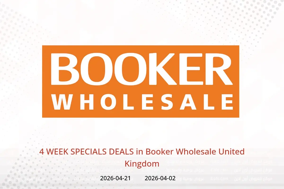 Booker Wholesale United Kingdom offers from 2 to 21 April 2026 4 WEEK SPECIALS DEALS - Booker Wholesale - United Kingdom - 2 April 2026 – 21 April 2026 - Page 1