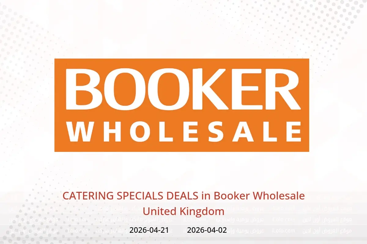 Booker Wholesale United Kingdom offers from 2 to 21 April 2026 CATERING SPECIALS DEALS - Booker Wholesale - United Kingdom - 2 April 2026 – 21 April 2026 - Page 1