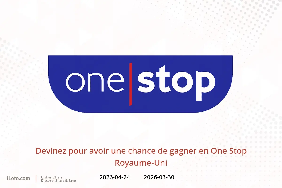 Offres One Stop Royaume-Uni de 30 mars à 24 avril 2026 Devinez pour avoir une chance de gagner - One Stop - Royaume-Uni - 30 mars 2026 – 24 avril 2026 - Page 1