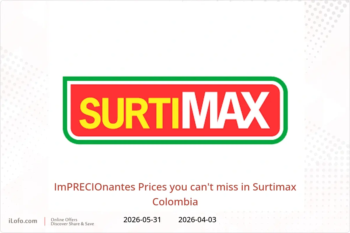 Surtimax Colombia offers from 3 April to 31 May 2026 ImPRECIOnantes Prices you can't miss - Surtimax - Colombia - 3 April 2026 – 31 May 2026 - Page 1