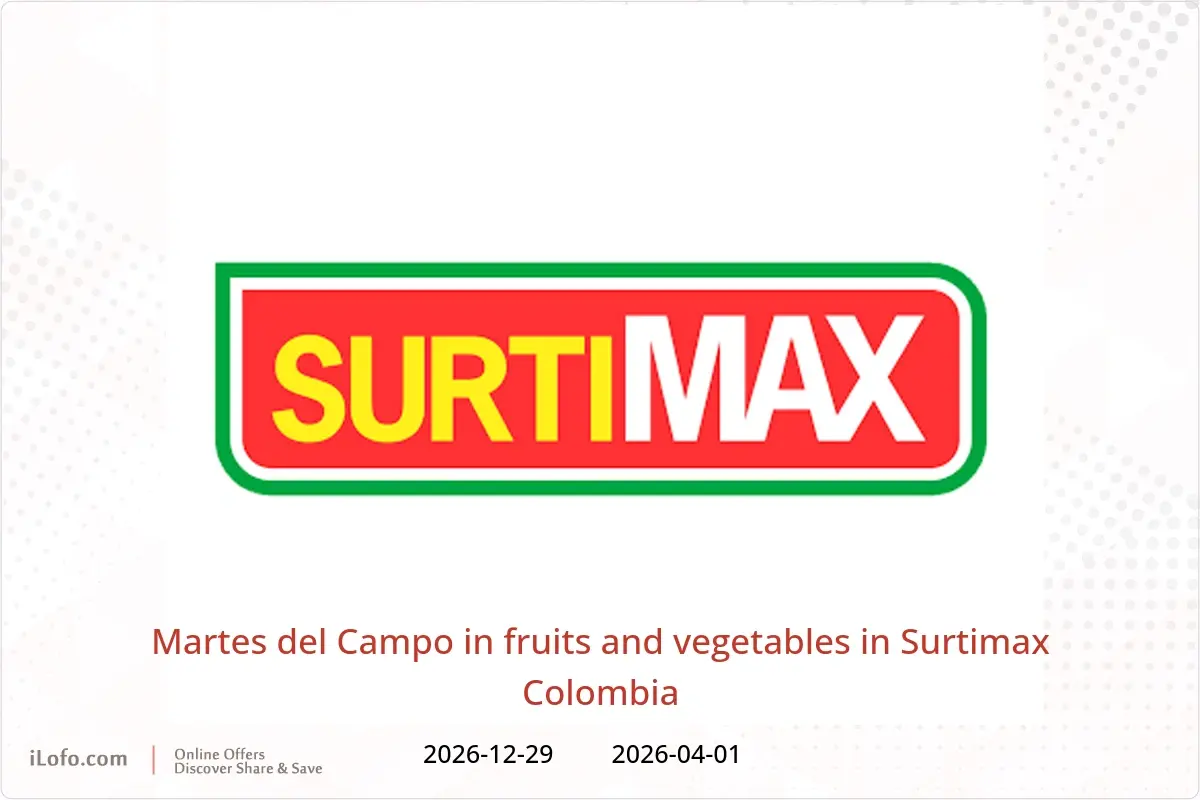 Surtimax Colombia offers from 1 April to 29 December 2026 Martes del Campo in fruits and vegetables - Surtimax - Colombia - 1 April 2026 – 29 December 2026 - Page 1
