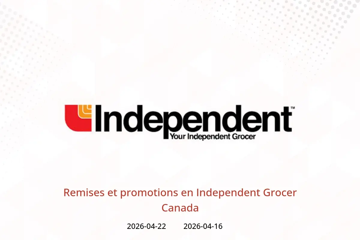 Offres Independent Grocer Canada de 16 à 22 avril 2026 Remises et promotions - Independent Grocer - Canada - 16 avril 2026 – 22 avril 2026 - Page 1