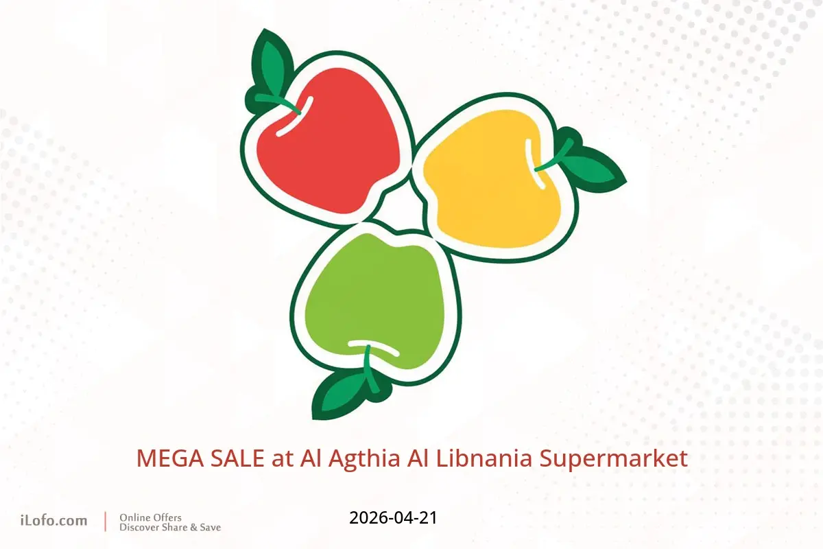 MEGA SALE at Al Agthia Al Libnania Supermarket, on Tuesday 21 April 2026 - Al Agthia Al Libnania Supermarket - UAE - 21 April 2026 – 21 April 2026 - Page 1
