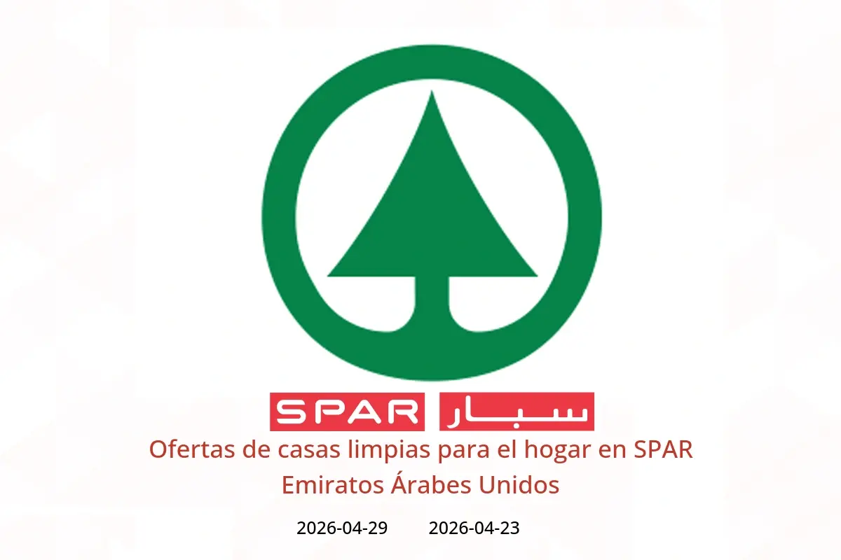 Ofertas de SPAR Emiratos Árabes Unidos de 23 a 29 abril 2026 Ofertas de casas limpias para el hogar - SPAR - Emiratos Árabes Unidos - 23 abril 2026 – 29 abril 2026 - Página 1