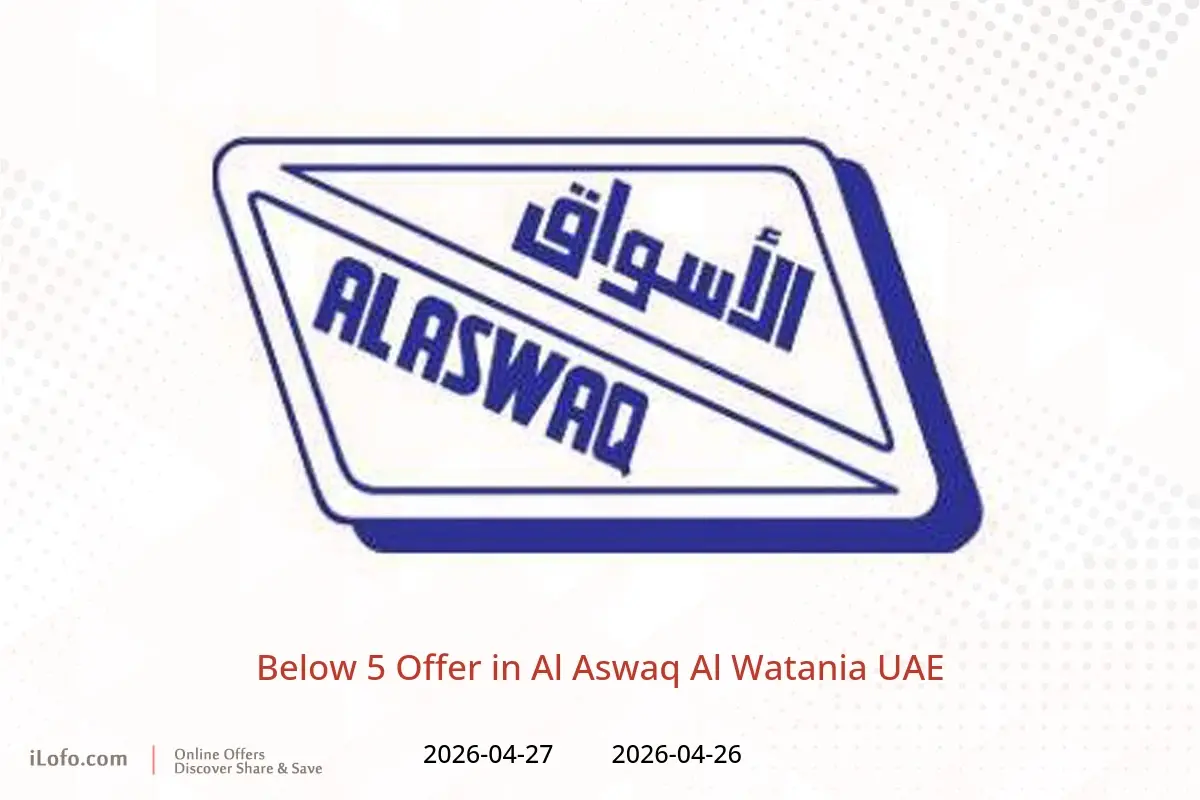 Al Aswaq Al Watania UAE offers from 26 to 27 April 2026 Below 5 Offer - Al Aswaq Al Watania - UAE - 26 April 2026 – 27 April 2026 - Page 1