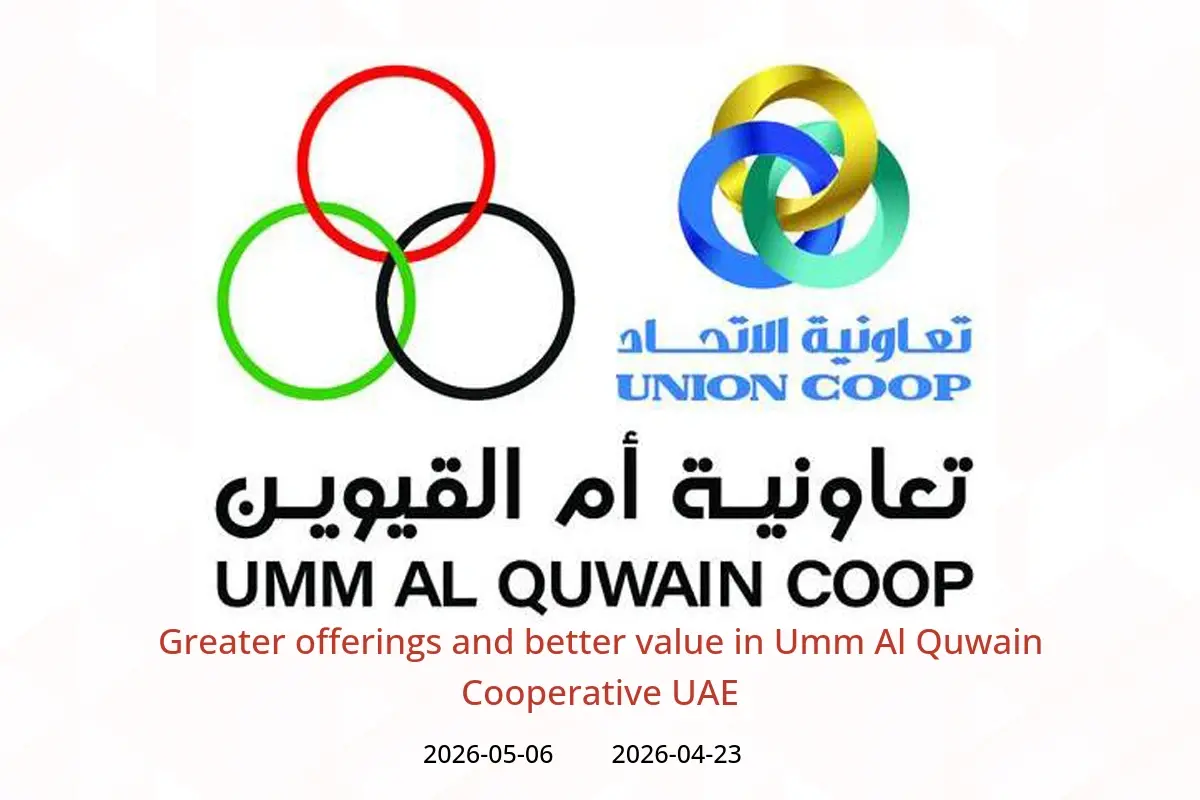 Umm Al Quwain Cooperative UAE offers from 23 April to 6 May 2026 Greater offerings and better value - Umm Al Quwain Cooperative - UAE - 23 April 2026 – 6 May 2026 - Page 1