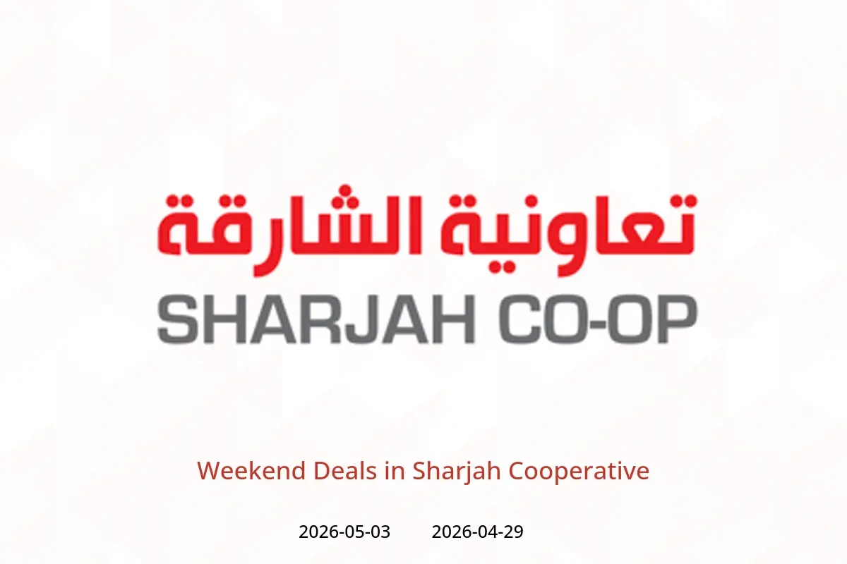 Sharjah Cooperative offers from 29 April to 3 May 2026 Weekend Deals - Sharjah Cooperative - UAE - 29 April 2026 – 3 May 2026 - Page 1
