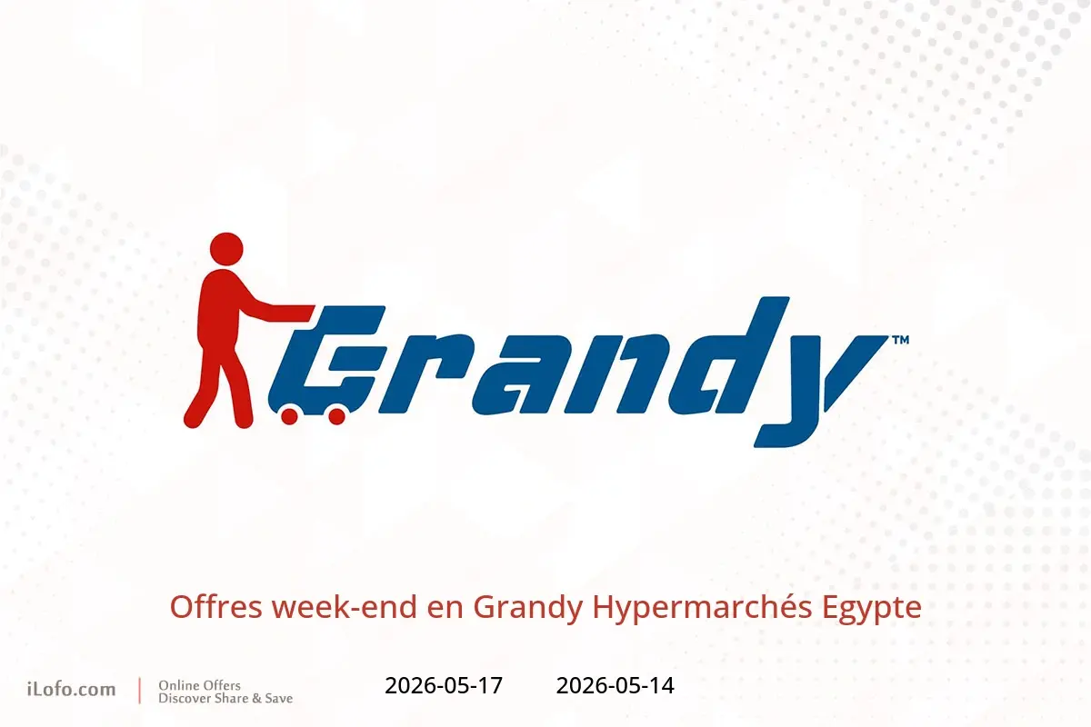 Offres Grandy Hypermarchés Egypte de 14 à 17 mai 2026 Offres week-end - Grandy - Egypte - 14 mai 2026 – 17 mai 2026 - Page 1