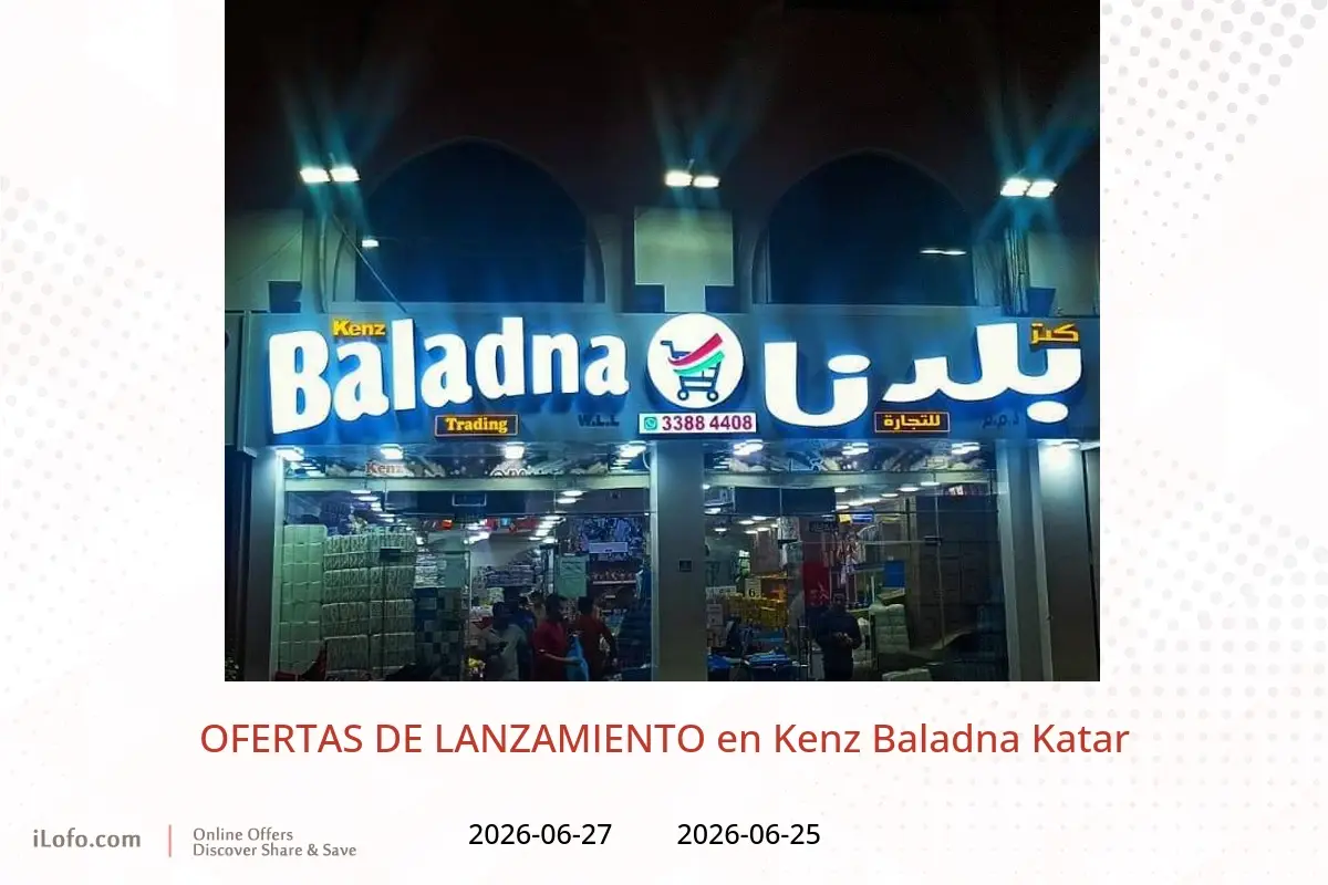 Ofertas de Kenz Baladna﻿ Katar de 25 a 27 junio 2026 OFERTAS DE LANZAMIENTO - Kenz Baladna﻿ - Katar - 25 junio 2026 – 27 junio 2026 - Página 1