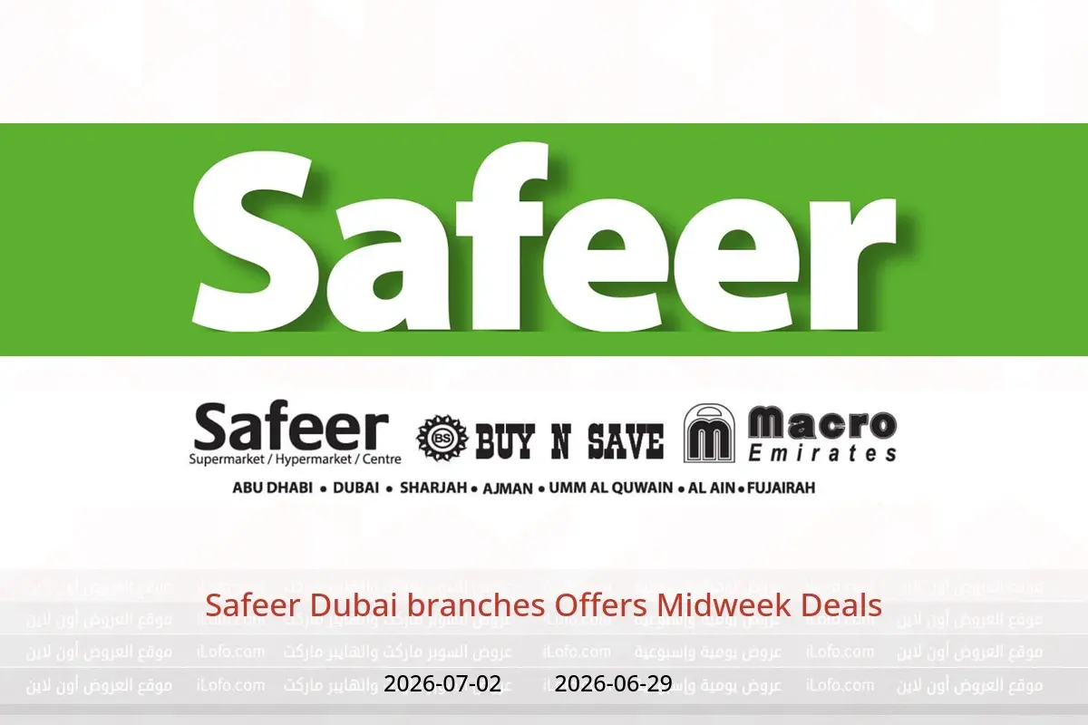 Safeer offers in Dubai from 29 June to 2 July 2026 Midweek Deals - Safeer - UAE - 29 June 2026 – 2 July 2026 - Page 1