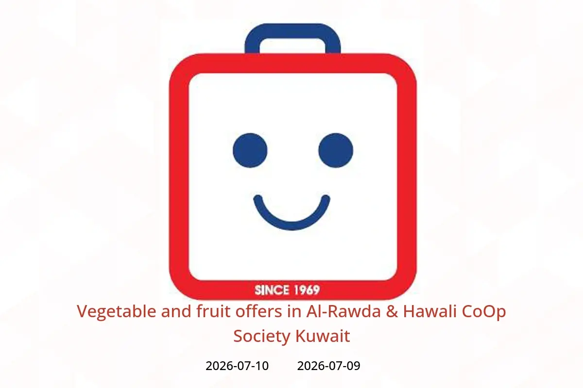 Al-Rawda & Hawali CoOp Society Kuwait offers from 9 to 10 July 2026 Vegetable and fruit offers - Al-Rawda & Hawali CoOp Society - Kuwait - 9 July 2026 – 10 July 2026 - Page 1