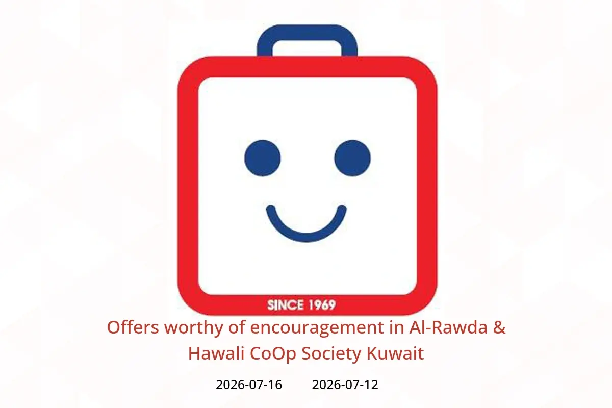 Al-Rawda & Hawali CoOp Society Kuwait offers from 12 to 16 July 2026 Offers worthy of encouragement - Al-Rawda & Hawali CoOp Society - Kuwait - 12 July 2026 – 16 July 2026 - Page 1