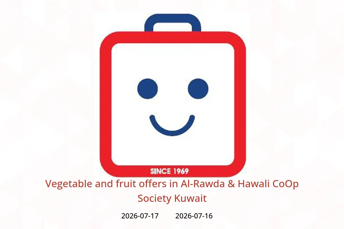 Al-Rawda & Hawali CoOp Society Kuwait offers from 16 to 17 July 2026 Vegetable and fruit offers - Al-Rawda & Hawali CoOp Society - Kuwait - 16 July 2026 – 17 July 2026 - Page 1