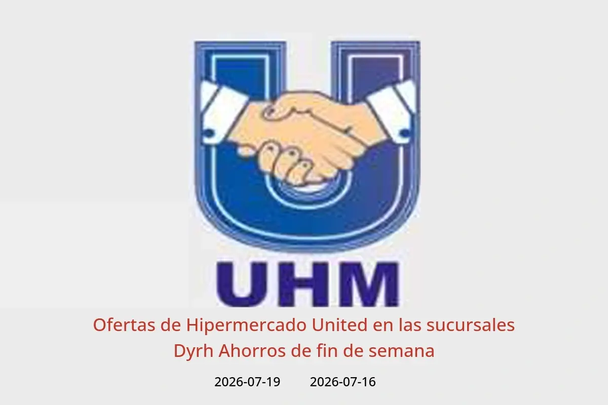 Ofertas de Hipermercado United Dyrh de 16 a 19 julio 2026 Ahorros de fin de semana - Hipermercado United - Emiratos Árabes Unidos - 16 julio 2026 – 19 julio 2026 - Página 1