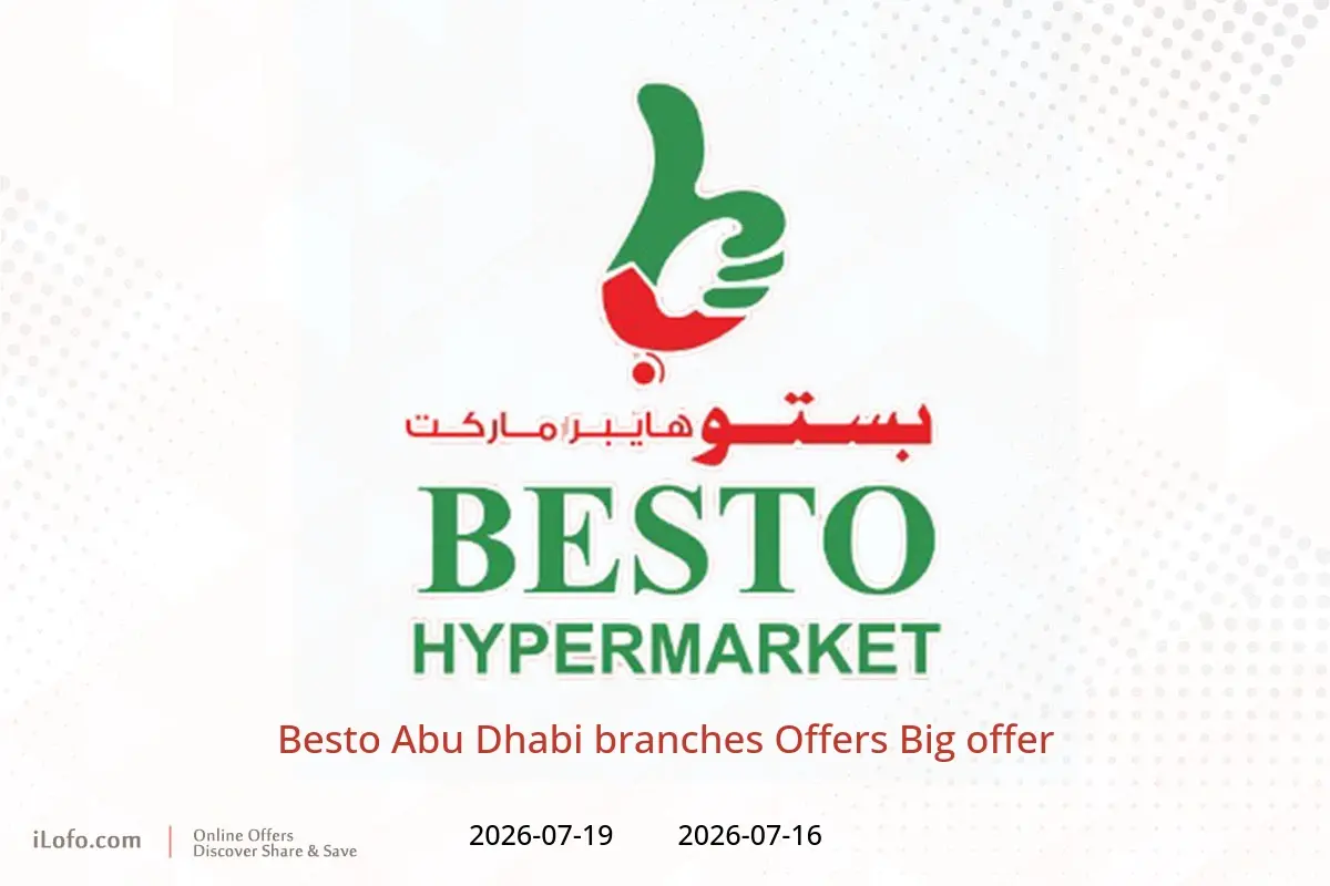 Besto offers in Abu Dhabi from 16 to 19 July 2026 Big offer - Besto - UAE - 16 July 2026 – 19 July 2026 - Page 1