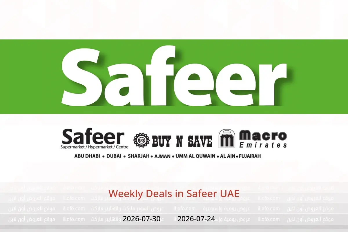 Safeer UAE offers from 24 to 30 July 2026 Weekly Deals - Safeer - UAE - 24 July 2026 – 30 July 2026 - Page 1