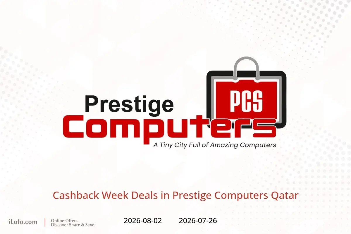 Prestige Computers Qatar offers from 26 July to 2 August 2026 Cashback Week Deals - Prestige Computers - Qatar - 26 July 2026 – 2 August 2026 - Page 1