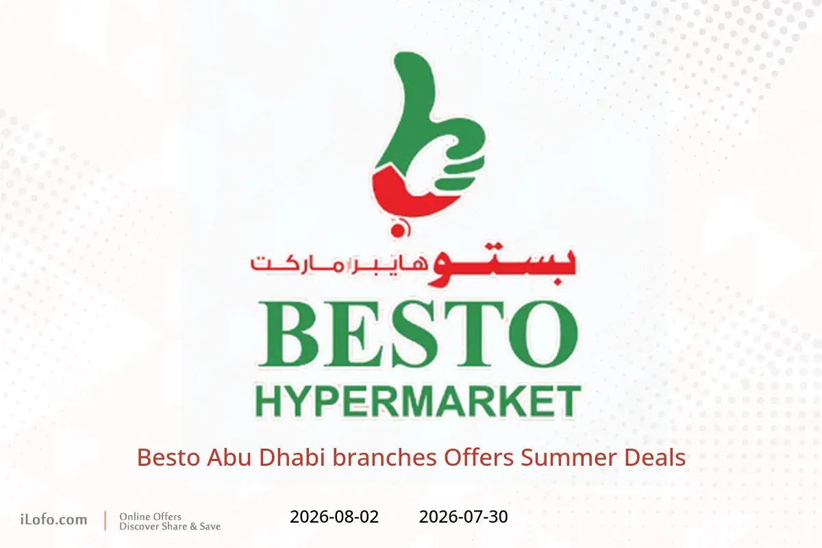 Besto offers in Abu Dhabi from 30 July to 2 August 2026 Summer Deals - Besto - UAE - 30 July 2026 – 2 August 2026 - Page 1
