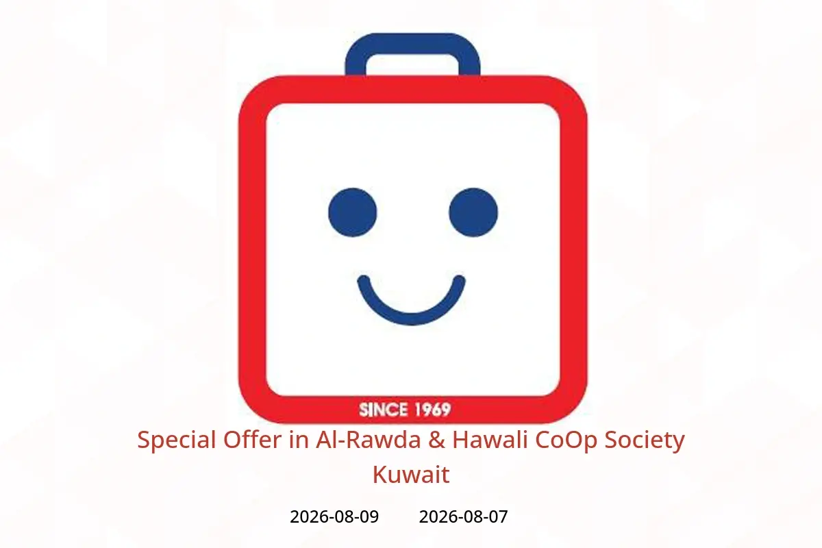 Al-Rawda & Hawali CoOp Society Kuwait offers from 7 to 9 August 2026 Special Offer - Al-Rawda & Hawali CoOp Society - Kuwait - 7 August 2026 – 9 August 2026 - Page 1