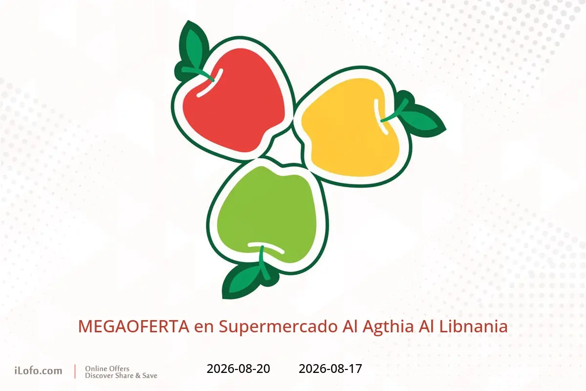 Ofertas de Supermercado Al Agthia Al Libnania de 17 a 20 agosto 2026 MEGAOFERTA - Supermercado Al Agthia Al Libnania - Emiratos Árabes Unidos - 17 agosto 2026 – 20 agosto 2026 - Página 1